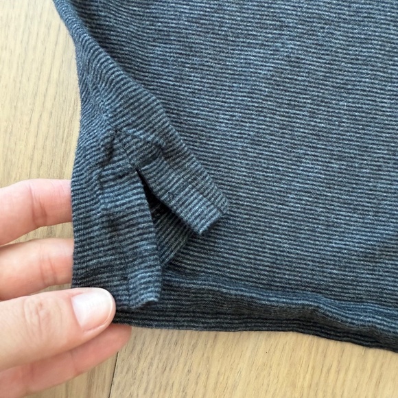 Vince - Striped T-shirt - Charcoal and Black - Size Large - Picture 6 of 8